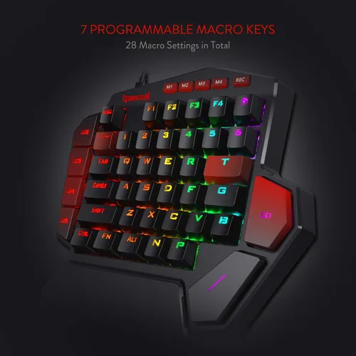 Vista 7 de Redragon Paquete de teclado para juegos M908 MMO Mouse K585