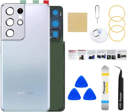 Vista 38 de Reemplazo de cristal trasero para Samsung Galaxy S24 con kit de herramientas de reparación profesional (Amber Yellow)