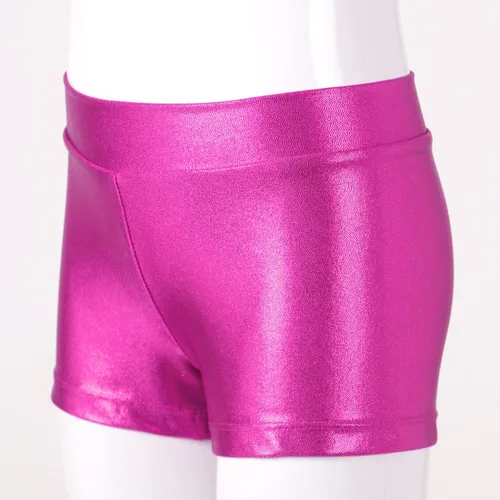 Vista 6 de Conjunto deportivo de 2 piezas para niñas, camiseta sin mangas brillante con pantalones cortos, para gimnasio, deportes, leotardo, entrenamiento