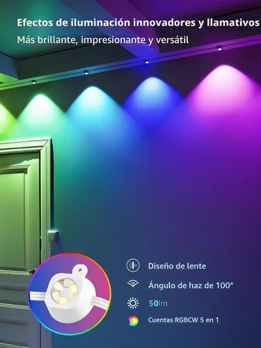 Vista 4 de BrizLabs Luces permanentes para exteriores, 100 pies 60 LED APP/control