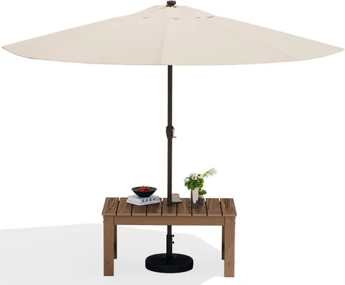 Vista 19 de SERWALL HDPE - Mesa auxiliar para exteriores con agujero para paraguas, color negro