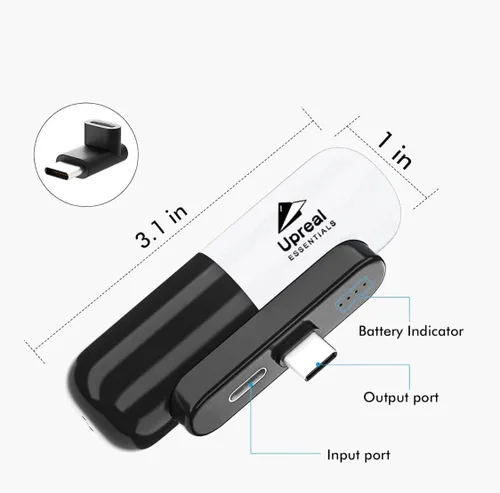 Vista 7 de UPREAL Capsule Power Bank for OculusMeta Quest 2 Accessories - Ultra Lightweight Portable Battery Pack Compatible with Oculus Elite Strap - Extra 2