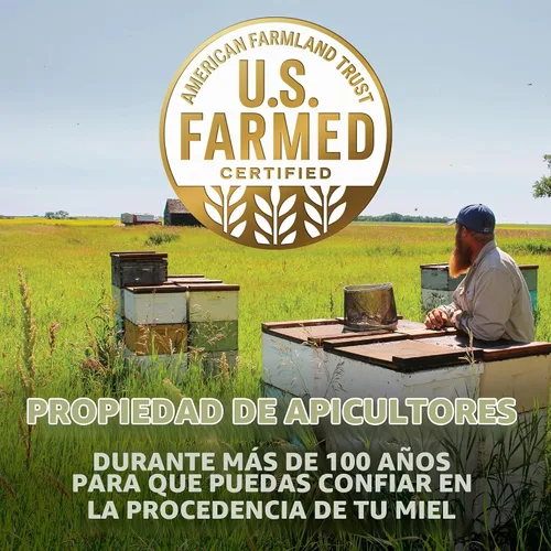 Vista 2 de Sue Bee Miel pura premium de apicultores de EE. UU., 16 onzas Producto de Estados Unidos, miel de grado A de Estados Unidos con un sabor suave