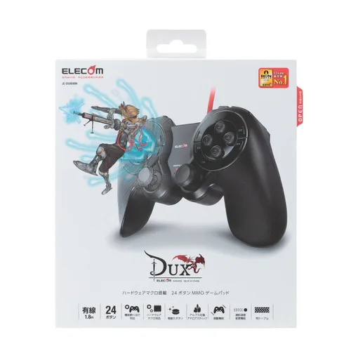 Vista 7 de Elecom JC-DUX60BK Gamepad, USB, 24 Buttons, For MMO, Black