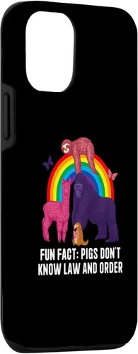 Vista 3 de iPhone 15 Pigs Dont Know Law and Order Funny Animal Pun Humor Case