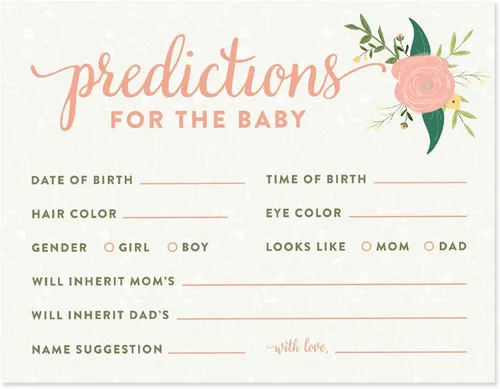 Vista 25 de Andaz Press Colección de rosas florales para baby shower, juegos, actividades, decoraciones, tarjetas de consejos para mamá y papá, paquete de 20