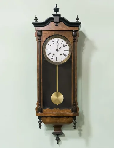 Vista 7 de NiHome Reloj de pared de cuarzo Péndulo Reemplazo - Reloj retro mecánico tradicional de aluminio con péndulo de alto brillo (dorado)