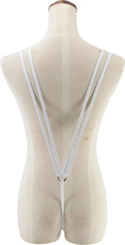 Vista 3 de SHERRYLO Bikini de tirachinas para mujer en topless G String Bottom Extreme Suspender Sling Micro Bikinis