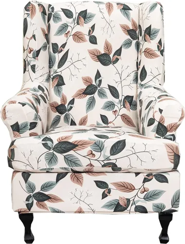 Vista 15 de CRFATOP 2 fundas elásticas para silla con respaldo de alas de mariposa, fundas de tela de elastano con respaldo de ala, fundas para sillón con parte