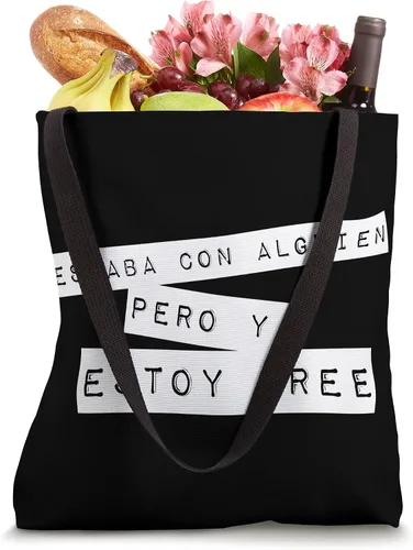 Vista 4 de Estaba Con Alguien Pero Ya Estoy Free Karol G Spanish Lyrics Bag Blanco 16 pulgadas