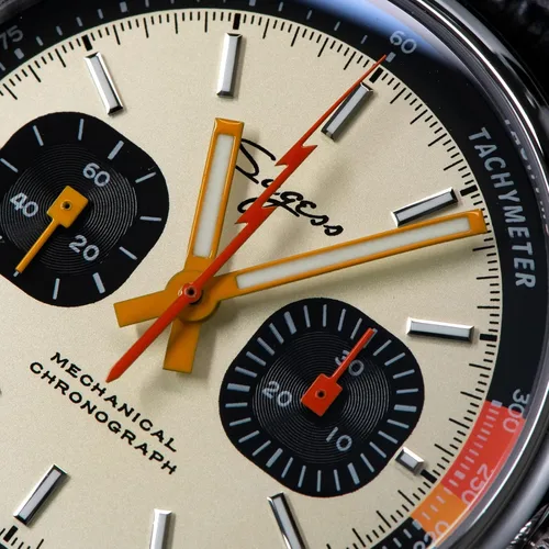 Vista 3 de Sugess SUCHP005K V2 SWAN Neck x Exhibition case Back Chrono Mens Watch Seagull 1963 Cronógrafo