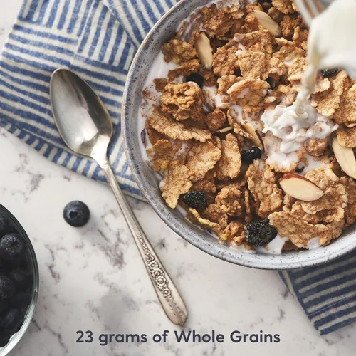Vista 6 de Post Great Grains Blueberry Morning Breakfast Cereal, proyecto sin OMG verificado, saludable para el corazón, bajo en grasa, cereales integrales