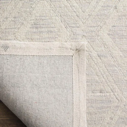 Vista 2 de SAFAVIEH Marbella Collection - Alfombra decorativa, 2 pies 3 pulgadas x 4 pies, color plateado y marfil, diseño de transición, ideal para zonas