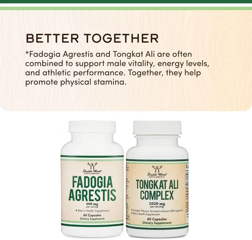 Vista 7 de Fadogia Agrestis 600mg Per Serving (60 Capsules) Powerful Extract to Support Athletic Performance (Third Party Tested, Non-GMO, Vegan, Gluten Free)