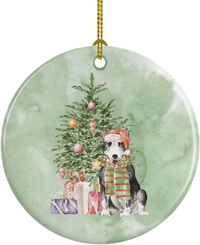 Vista 66 de Caroline's Treasures Bulldog, Bulldog inglés #2 y árbol de cerámica adorno colgante para árbol de Navidad, decoración colgante para el hogar