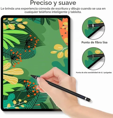 Vista 2 de Lápiz óptico activo para pantallas táctiles, doble punta para dibujo y escritura iOS y Android, lápiz digital de alta precisión para Apple iPhone