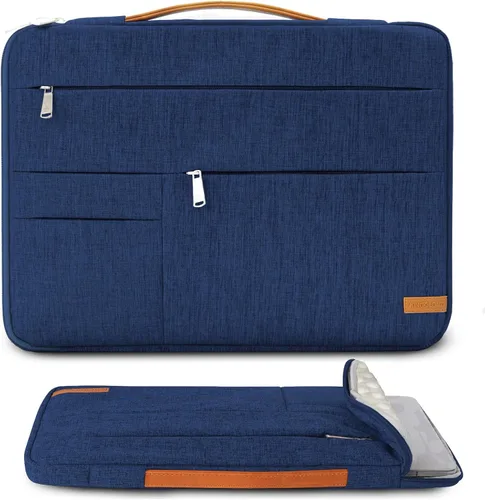 Vista 10 de KINGSLONG Funda para laptop de 13.3 pulgadas, bolsa delgada a prueba de golpes, funda de transporte para computadora compatible con MacBook Air/Pro