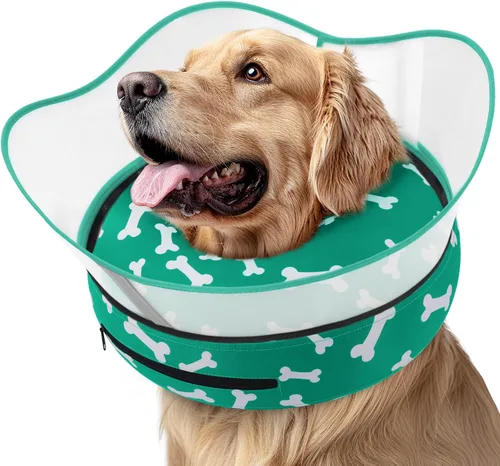 Vista 10 de Supet Collar de Cono Inflable Elevado para Perros para Evitar que se Laman, Alternativa de Cono Suave para Perros Después de Cirugía, Collar de Dona