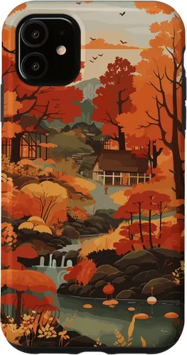 Vista 8 de Tema de otoño y coloridas hojas y árboles de otoño, colores de otoño para iPhone 16