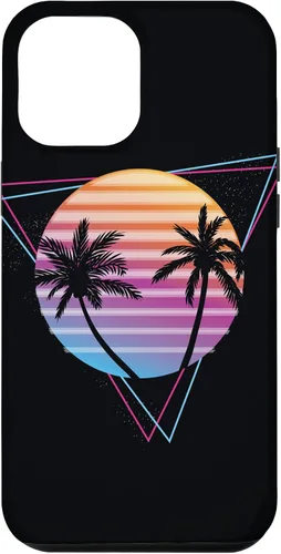 Vista 26 de Palm Sunset 80s Vibe Retrowave Synthwave Aesthetics - Carcasa para iPhone 16