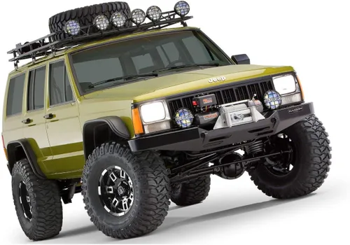 Vista 8 de Guardabarros Bushwacker (10922–07) para Jeep, lisos estilo Fender, pieza lisa; conjunto de 4