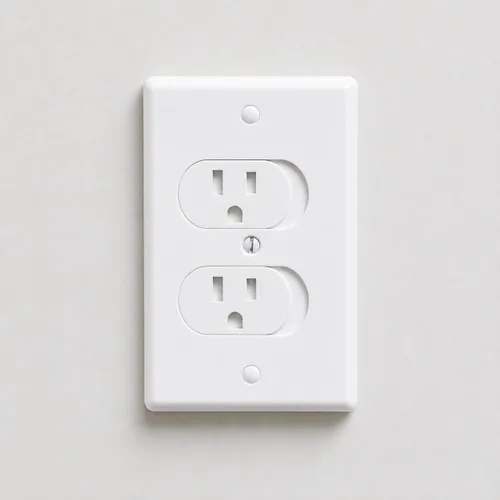 Vista 2 de Qdos Safety Cubierta universal de salida de cierre automático Blanco Placa de pared de gran tamaño cubre imperfecciones en recortes de paneles