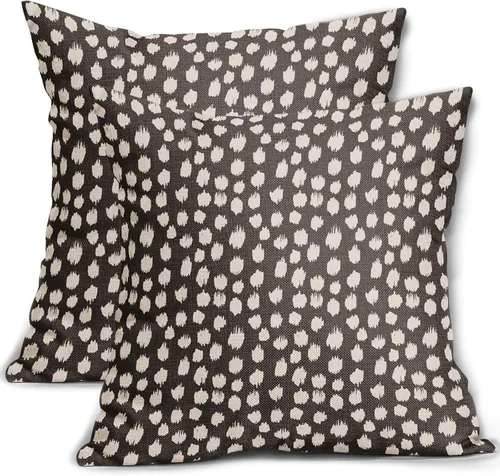 Vista 49 de Sweetshow Juego de 2 fundas de almohada de 16 x 16 pulgadas, diseño bohemio, con diseño de lunares, moderno y moderno, para exteriores, decorativas
