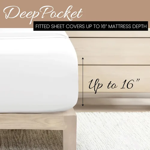 Vista 5 de Linen Market Juego de Sábanas de Microfibra Cepillada Twin de 3 Piezas – Certificado Oeko-TEX Ultra Suave y Sin Arrugas - Sábanas de Bolsillo