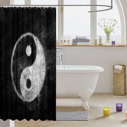 Vista 19 de Feelyou Cortina de ducha con diseño de gato para decoración de baño, bonita cortina de baño para puestos de bañeras, accesorios de baño divertidos