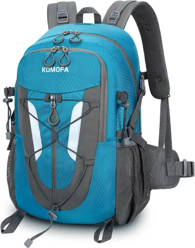 Vista 9 de Mochila de senderismo de 30 L, ligera, mochila de viaje pequeña para hombres y mujeres, para acampar al aire libre, mochilero, verde militar