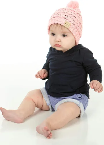 Vista 4 de Funky Junque Exclusives - Gorro de punto para bebé, gorro de invierno cálido con pompón y calavera