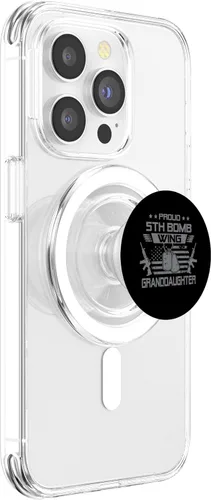 Vista 3 de Proud 5th Bomb Wing Granddaughter US Veteran Family Matching PopSockets MagSafe PopGrip for iPhone