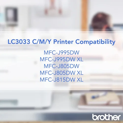 Vista 7 de Brother Genuine LC30333PKS, paquete de 3 cartuchos de tinta de tanque INKvestment de color de súper alto rendimiento; incluye 1 cartucho de cada uno