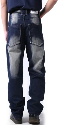 Vista 5 de Arlita pantalones vaqueros holgados para hombre con pierna recta