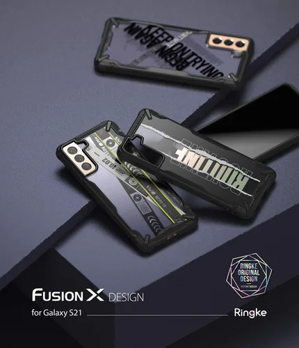 Vista 9 de Ringke Diseño Fusion-X compatible con Galaxy S21, diseño de carcasas resistentes - Rutina