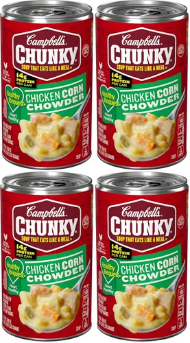 Vista 19 de Sopa espesa de Campbell’s Chunky, Healthy Request de pollo con maíz, lata de 18.8 oz (caja de 12)