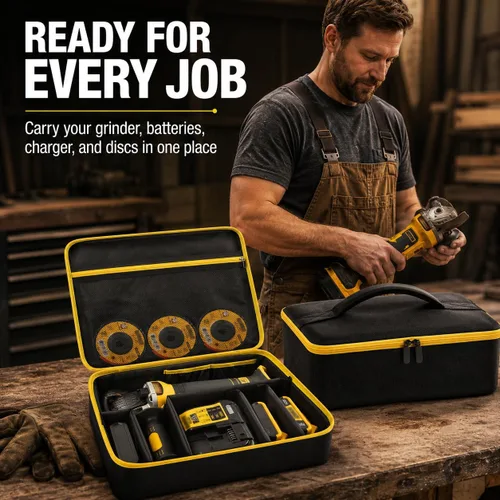 Vista 7 de Bolso Compatible con Esmeriladora DEWALT 20V MAX* (DCG413B), También Compatible con FLEXVOLT ADVANTAGE Sin Escobillas Sin Cable (DCG416B), Estuche
