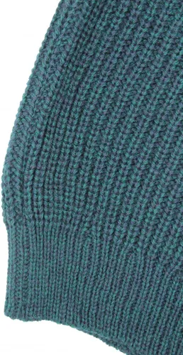 Vista 5 de Aran Crafts Suéter acanalado con media cremallera, 100% lana, fabricado en Irlanda