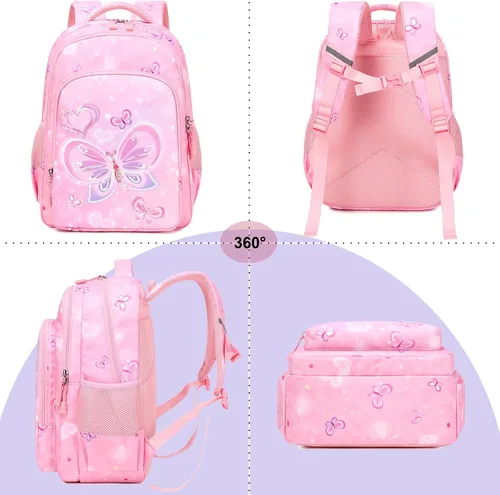 Vista 42 de Juego de mochila para niñas con diseño de unicornio, mochila escolar para niños, mochila para libros para niñas, set 3 en 1, regreso a clases