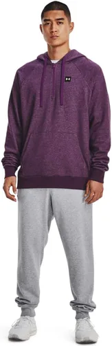Vista 3 de Under Armour Rival - Sudadera de vellón con capucha y 12 cremallera para hombre