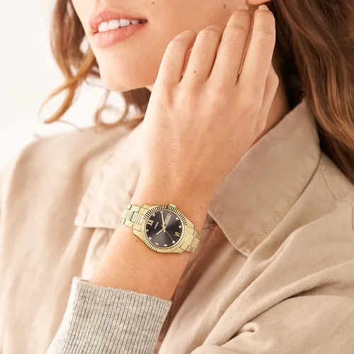 Vista 4 de Fossil Scarlette - Reloj de cuarzo de acero inoxidable para mujer
