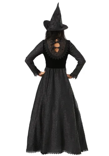 Vista 3 de Disfraz de bruja oscura deluxe para mujer Multicolor