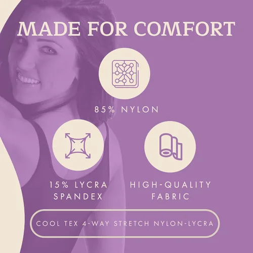Vista 3 de Shapeez Tankee Long brasier calmante en la espalda ultra cómodo con aros estilo tanque
