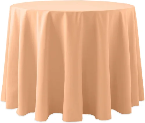 Vista 32 de Ultimate Textile Cotton-Feel - Mantel redondo de 90 pulgadas para comedor, color berenjena, color morado