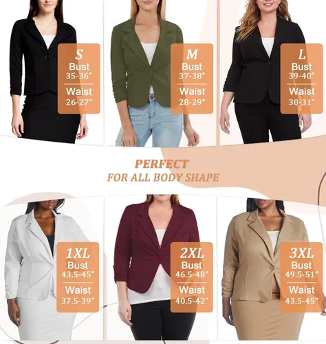 Vista 7 de Hybrid & Company Blazer de oficina Ponte súper cómodo para mujer