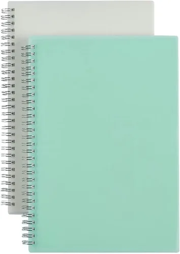Vista 8 de Paquete de 3 cuadernos con espiral y viñetas punteadas A5 con papel grueso de 120 gsm, cuaderno de cuadrícula de puntos con espiral con tapa dura