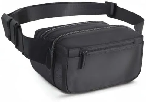 Vista 6 de Riñoneras para mujeres y hombres, riñonera de moda, bolsa cruzada con correa ajustable para correr, senderismo, viajes.