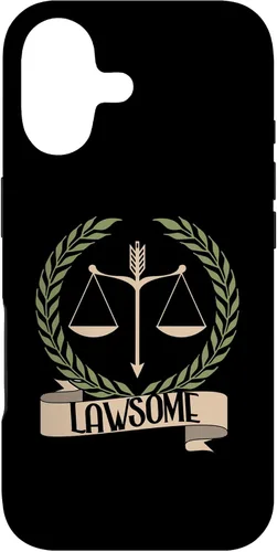 Vista 32 de Lawsome Scales Of Justice Lawyer Law Student Case for iPhone 16