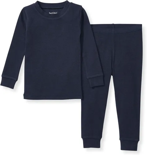 Vista 20 de Burt's Bees Baby Pijama de algodón orgánico para niños, conjunto de pijama Paquete de 1 temporada de Apple
