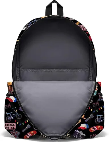 Vista 7 de RWWSSK Friends - Mochila para hombres de 17 pulgadas, bolsa de libros de gran capacidad, para adultos, viajes, senderismo, camping, mochila